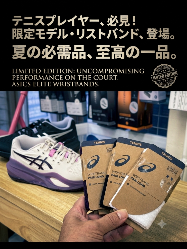 知る人ぞ知る、アシックスの名品リストバンド。【テニスショップ通販店長のブログ＠テニスショップLAFINO 西山克久】